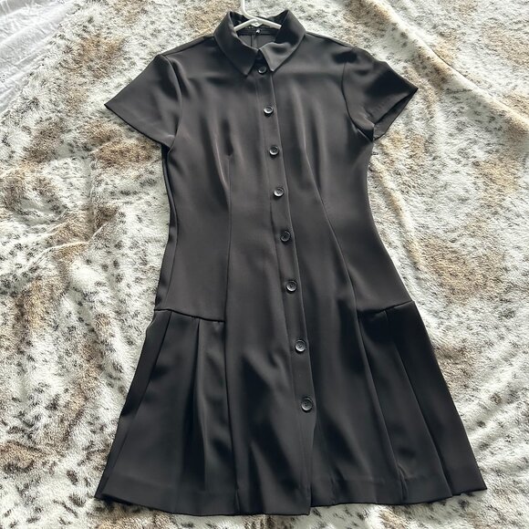 Zara Black Women's Collared Mini Dress - Picture 1 of 6